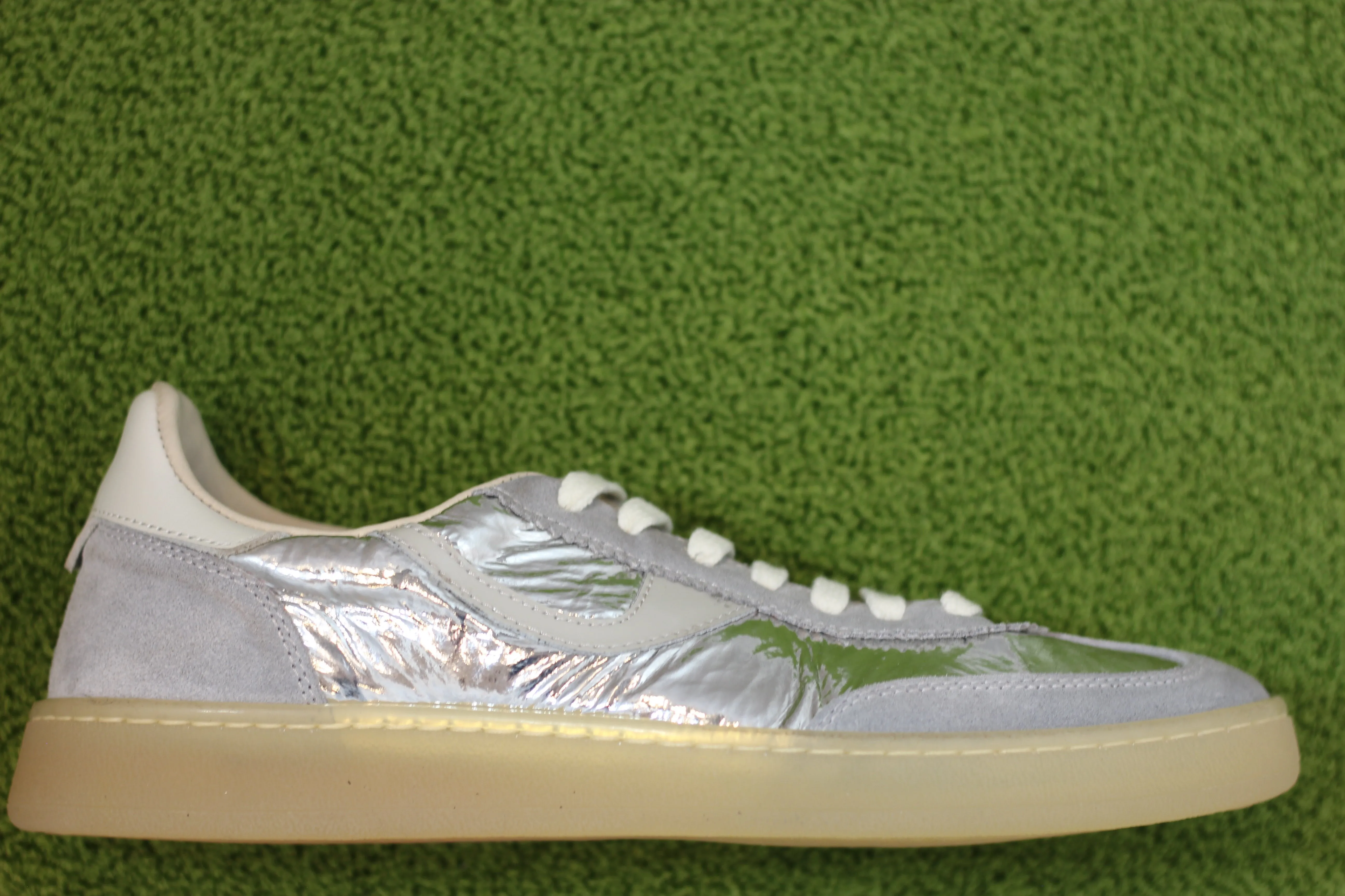 Women's 3AS420 Sneaker - Silver Metallic Leather